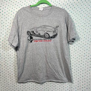 Corvette Racing Gray Crewneck Short Sleeve T-Shirt by Gildan